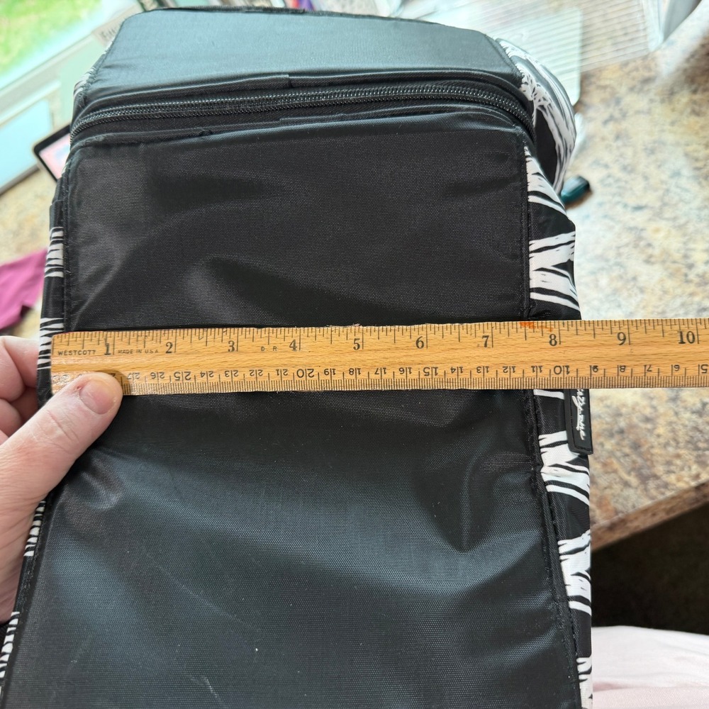 Thirty-One On The Double Chill Thermal Set Insulated Cooler Black White Monogram - Picture 9 of 12